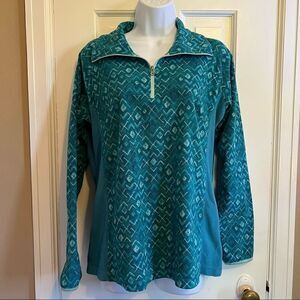 Columbia blue fleece quarter zip